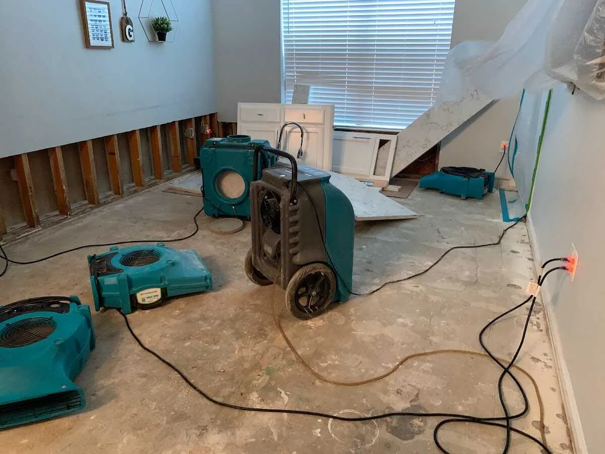 Dehumidifier in flood-cut room for Water Extraction & Removal in Memphis